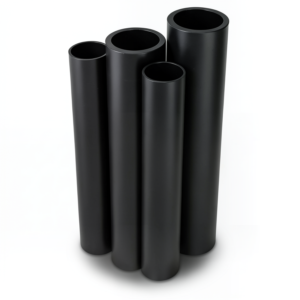مواسير HDPE PE 80 ضغط 6 بار قطر 1400 مم سمك 63.7 مم لون أسود