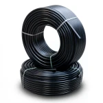 أنابيب HDPE PE 80 ضغط 10 بار قطر خارجي 75 مم سمك 5.6 مم لون أسود