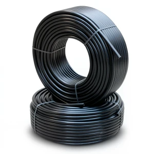 أنابيب HDPE PE 80 ضغط 10 بار قطر خارجي 125 مم سمك 9.2 مم لون أسود