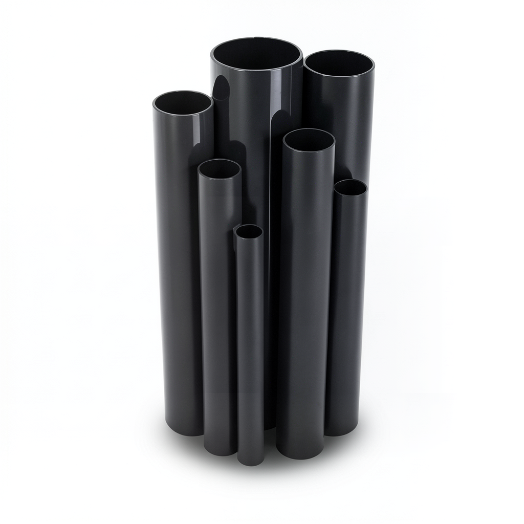 UPVC Pipes Nominal Pressure 6 Bar Outside Diameter 110 mm Thickness 3.2 mm Black