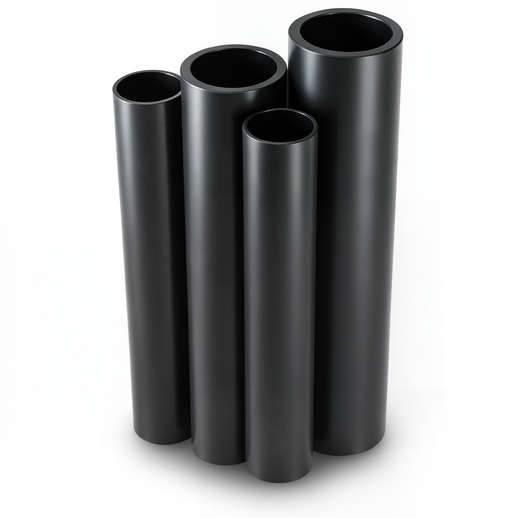 مواسير HDPE PE 80 ضغط 6 بار قطر 1400 مم سمك 63.7 مم لون أسود