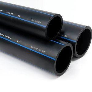 أنابيب HDPE SPS PE 100 ضغط 10 بار قطر خارجي 75 مم سمك 4.5 مم أسود | مصنع أنظمة الانابيب السعودي (SPS)