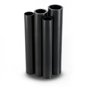 أنابيب HDPE PE 80 ضغط 10 بار قطر 250 مم سمك 18.4 مم لون أسود