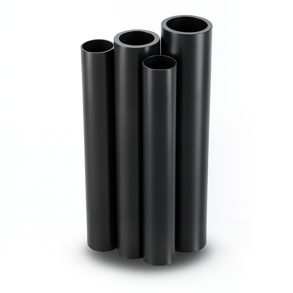 HDPE Pipes PE 80 Pressure 10 Bar 250 mm Diameter 18.4 mm Thickness Black
