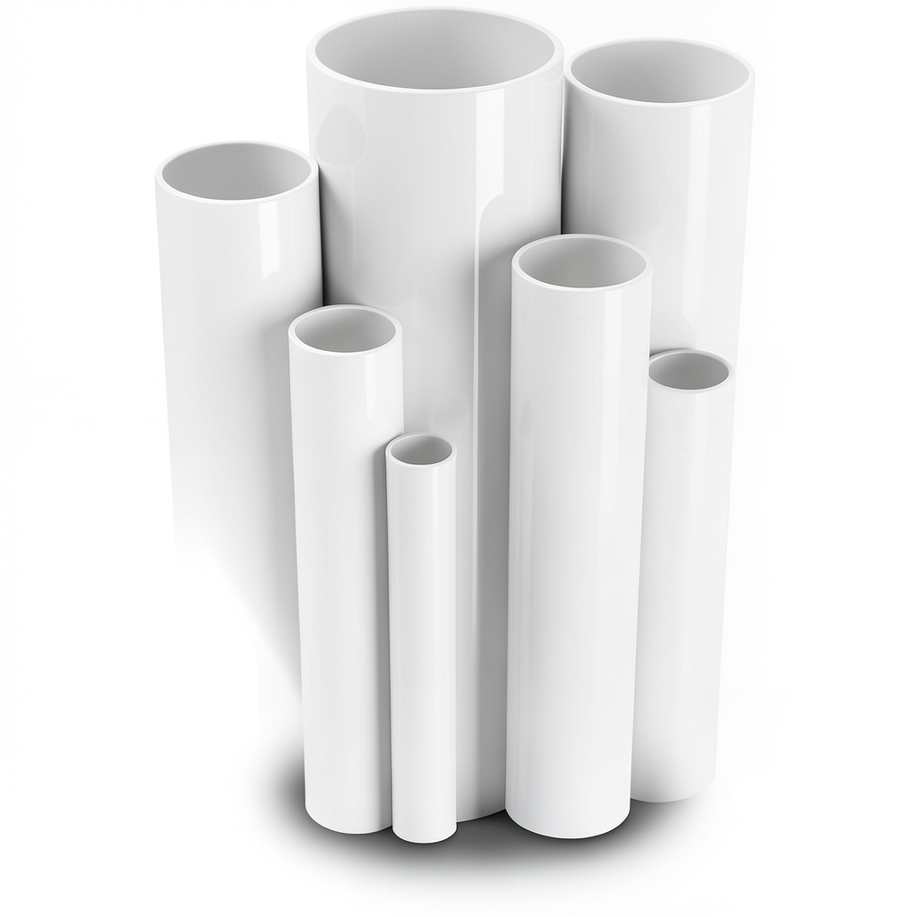 UPVC Pipes Nominal Pressure 6 Bar Outside Diameter 110 mm Thickness 3.2 mm White