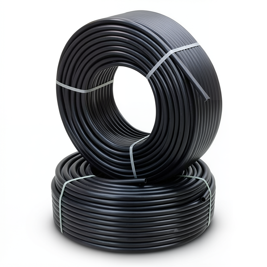 أنابيب HDPE الراجحي PE 80 ضغط 10 بار قطر خارجي 50 مم سمك 3.7 مم لون أسود