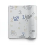 German Wallpaper for Youth and Children 10m x 0.53m Light Gray, Model 503043