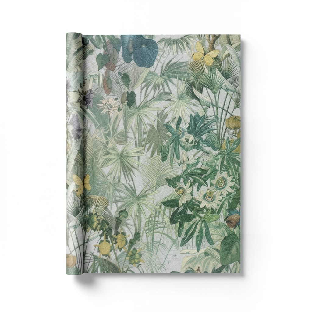 Italian Wallpaper 10m x 1.06m Green, Model BM29051