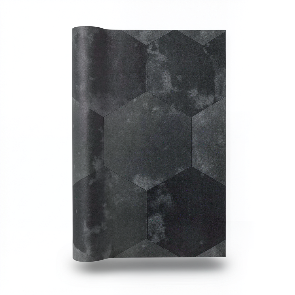Italian Wallpaper Dark Gray Geometric Design Roll Length 10 m