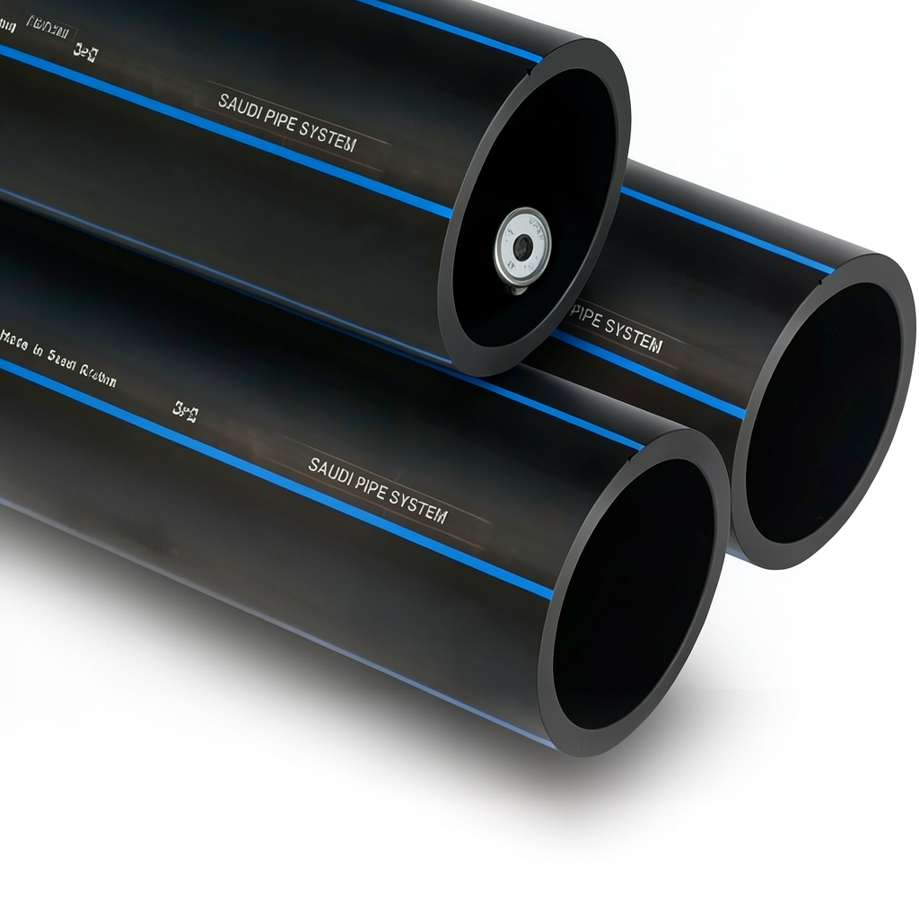 SPS HDPE Pipes PE 100 Pressure 16 Bar Outside Diameter 75 mm Thickness 6.8 mm Black | Saudi Pipes Systems (SPS)