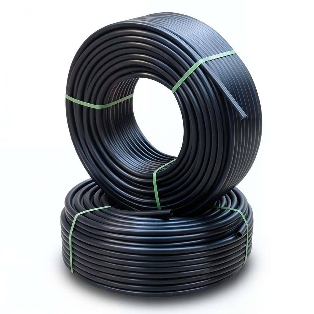أنابيب HDPE PE 80 ضغط 10 بار قطر 20 مم سمك 1.8 مم أسود