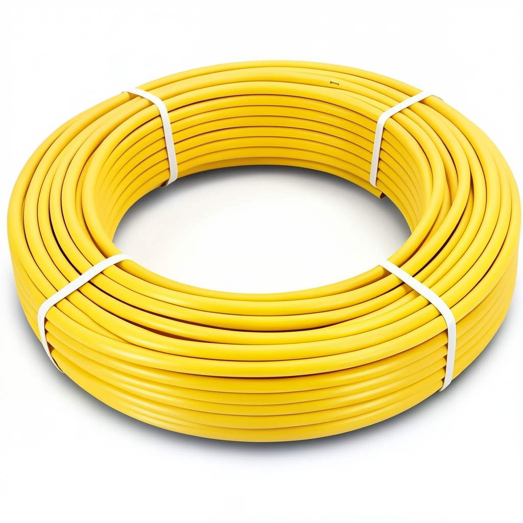 أنابيب HDPE الراجحي PE 100 ضغط 6 بار قطر خارجي 20 مم سمك 2.3 مم لون أصفر