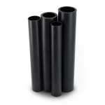 أنابيب HDPE PE 80 ضغط 10 بار قطر خارجي 225 مم سمك 16.6 مم لون أسود
