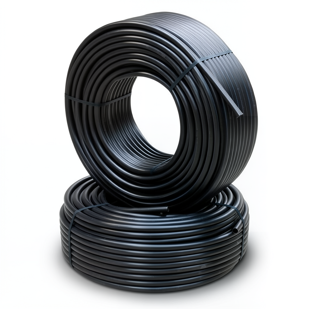 أنابيب HDPE PE 80 ضغط 10 بار قطر 25 مم سمك 1.9 مم لون أسود
