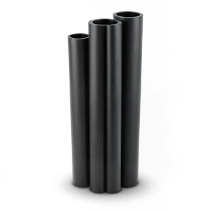 HDPE Pipes PE 80 Pressure 10 Bar 250 mm Diameter 18.4 mm Thickness Black