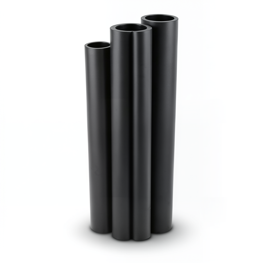 HDPE Pipes PE 80 Pressure 10 Bar 250 mm Diameter 18.4 mm Thickness Black