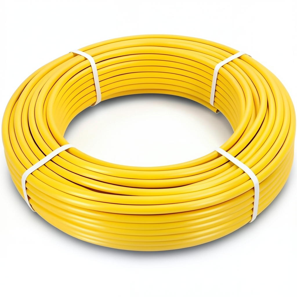 أنابيب HDPE PE 100 ضغط 6 بار قطر خارجي 25 مم سمك 2.3 مم لون أصفر