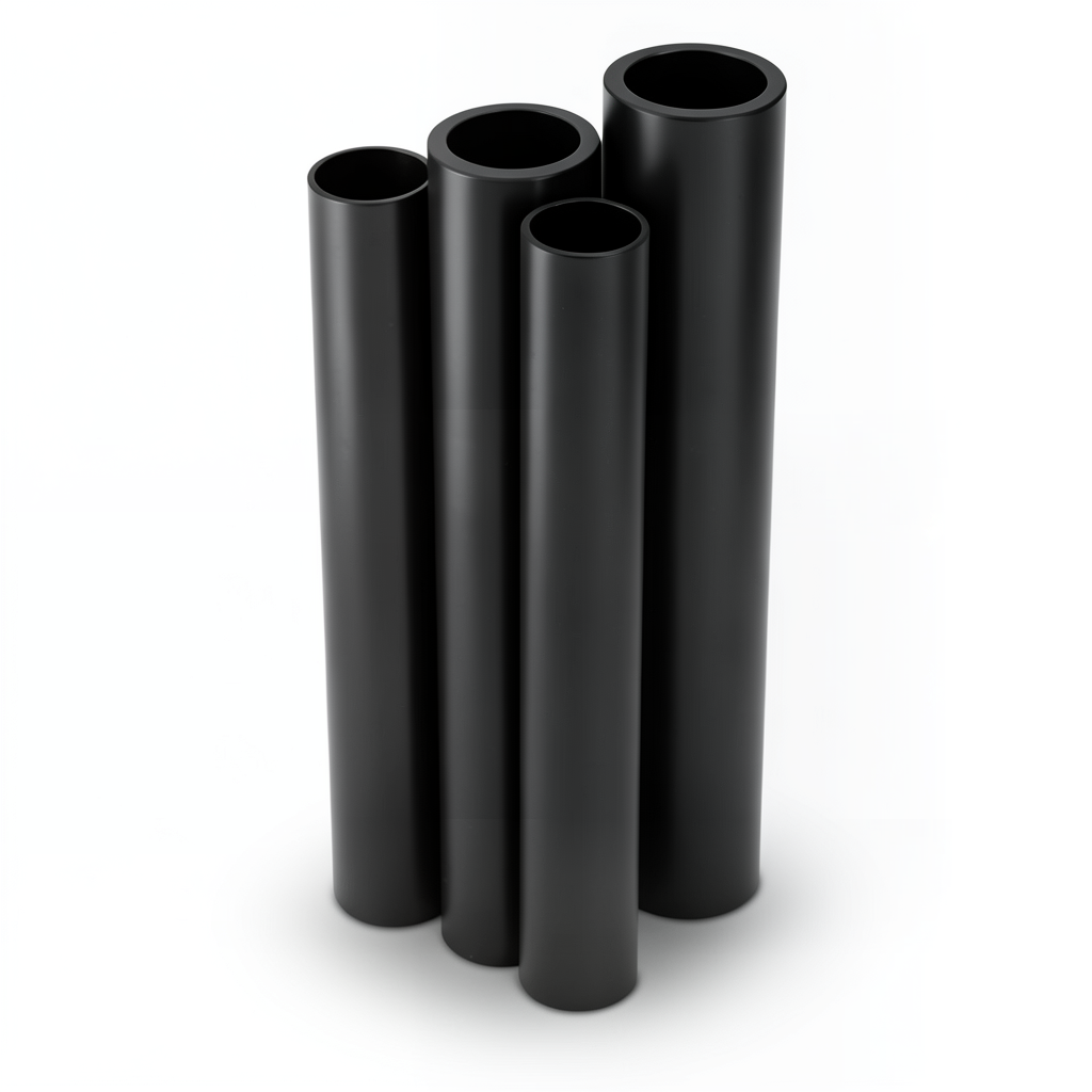 أنابيب HDPE PE 80 ضغط 10 بار قطر 280 مم سمك 20.6 مم أسود