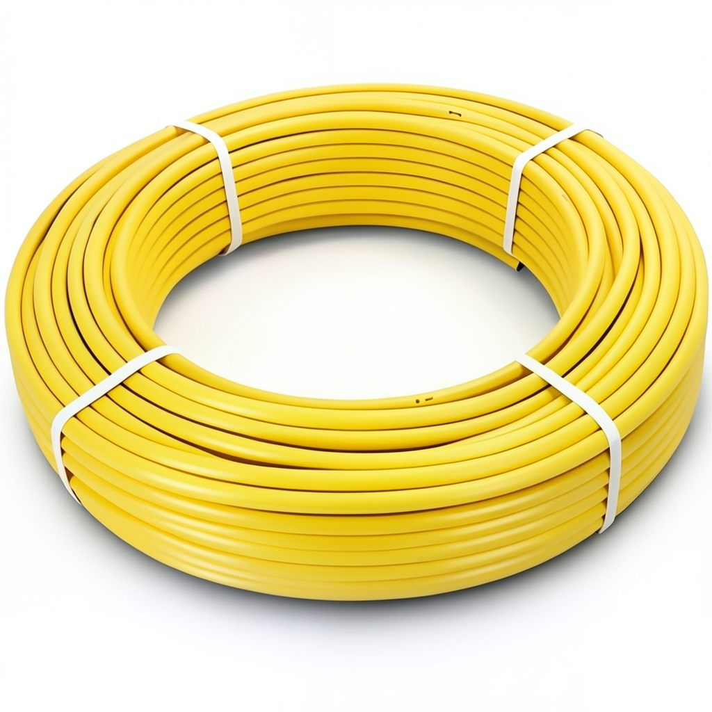 أنابيب HDPE الراجحي PE 100 ضغط 6 بار قطر خارجي 50 مم سمك 2.9 مم لون أصفر