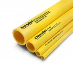 مواسير HDPE نيبروبلاست PE 100 ضغط 20 بار قطر خارجي 500 مم سمك 55.8 مم لون أصفر 
