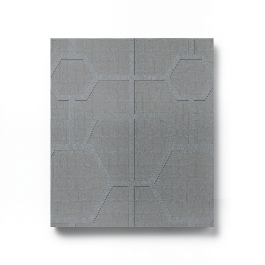 Italian Wall Decoration Geometric Design Gray, Roll Length 10 m