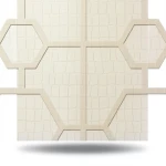 Geometric Wall Covering Length 10 m Beige Color, Model Z80030