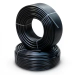 أنابيب HDPE PE 80 ضغط 10 بار قطر خارجي 125 مم سمك 9.2 مم لون أسود