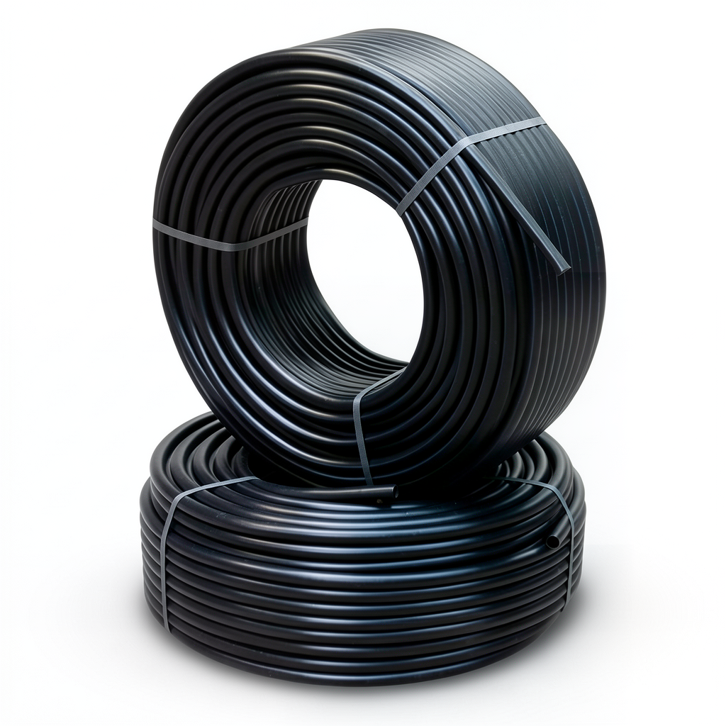 أنابيب HDPE PE 80 ضغط 10 بار قطر خارجي 125 مم سمك 9.2 مم لون أسود