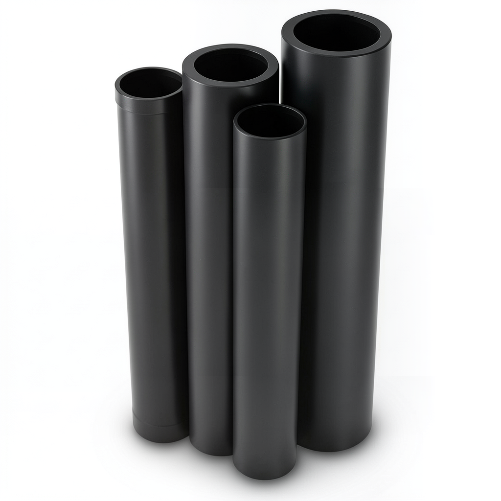 HDPE Pipes PE 80 Pressure 10 Bar Outside Diameter 225 mm Thickness 16.6 mm Black