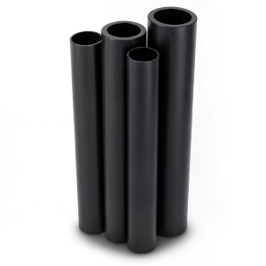 أنابيب HDPE PE 80 ضغط 10 بار قطر 250 مم سمك 18.4 مم لون أسود