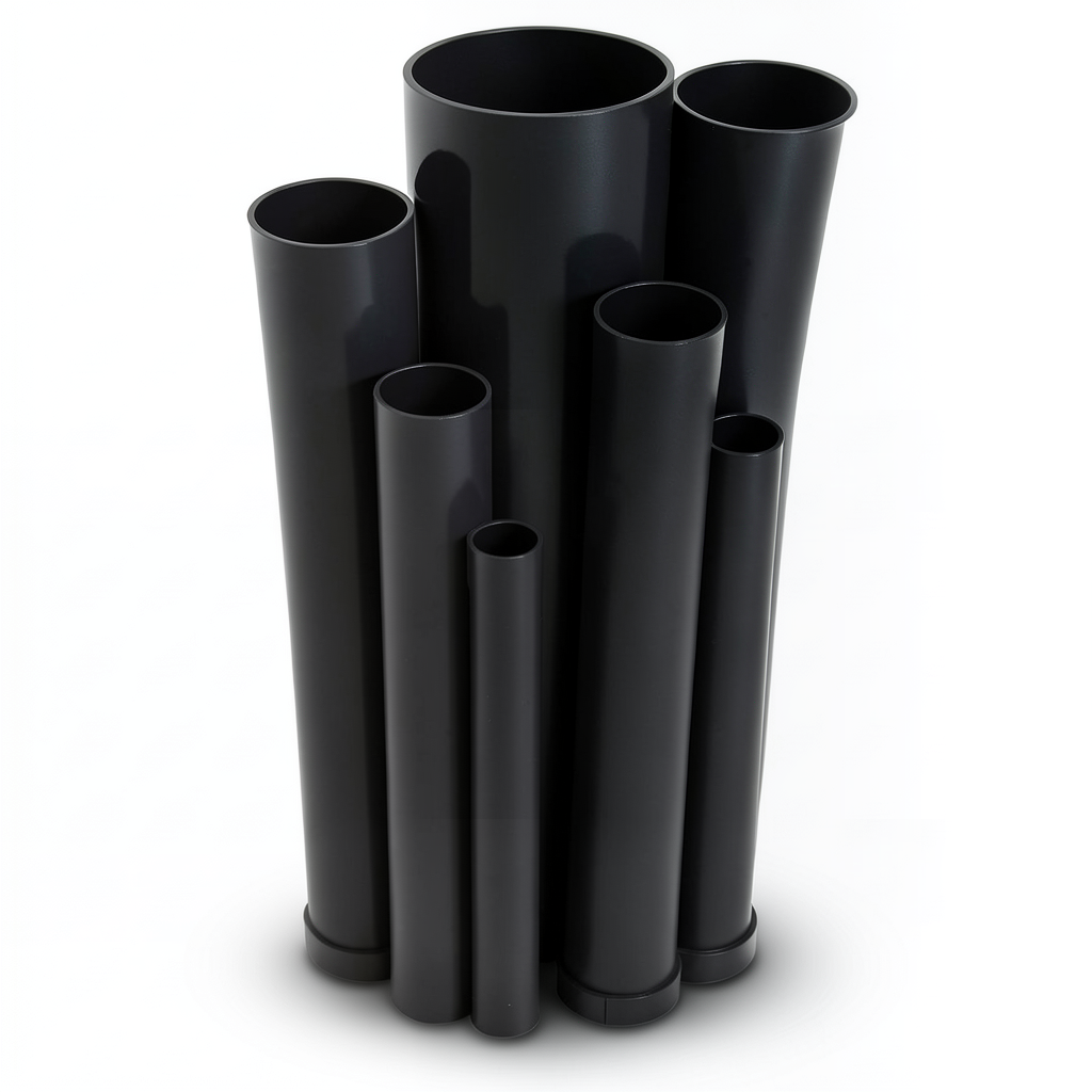 مواسير UPVC ضغط اسمي 4 بار قطر خارجي 125 مم سمك 2.5 مم لون اسود