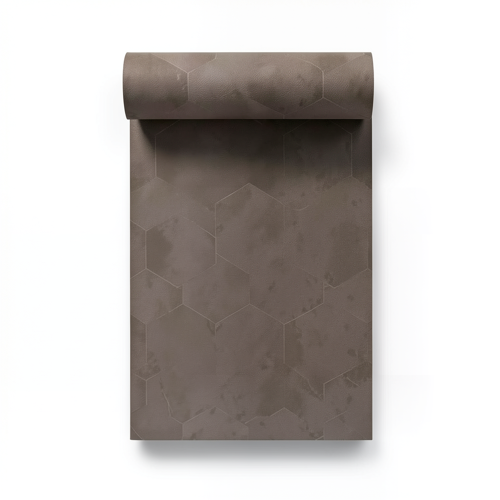Italian Wallpaper Geometric Design Roll Length 10 m Brown Color