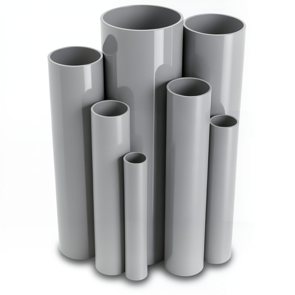 UPVC Pipes Schedule 6 Bar 125 mm OD Thickness 3.7 mm Gray