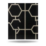 Geometric Wallpaper Length 10 m Black with Beige, Model Z80023