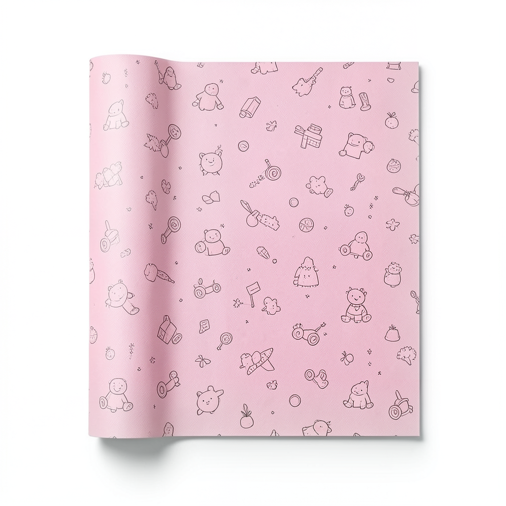 German Youth & Children Wallpaper 10m x 0.53m Pink, Model 740295