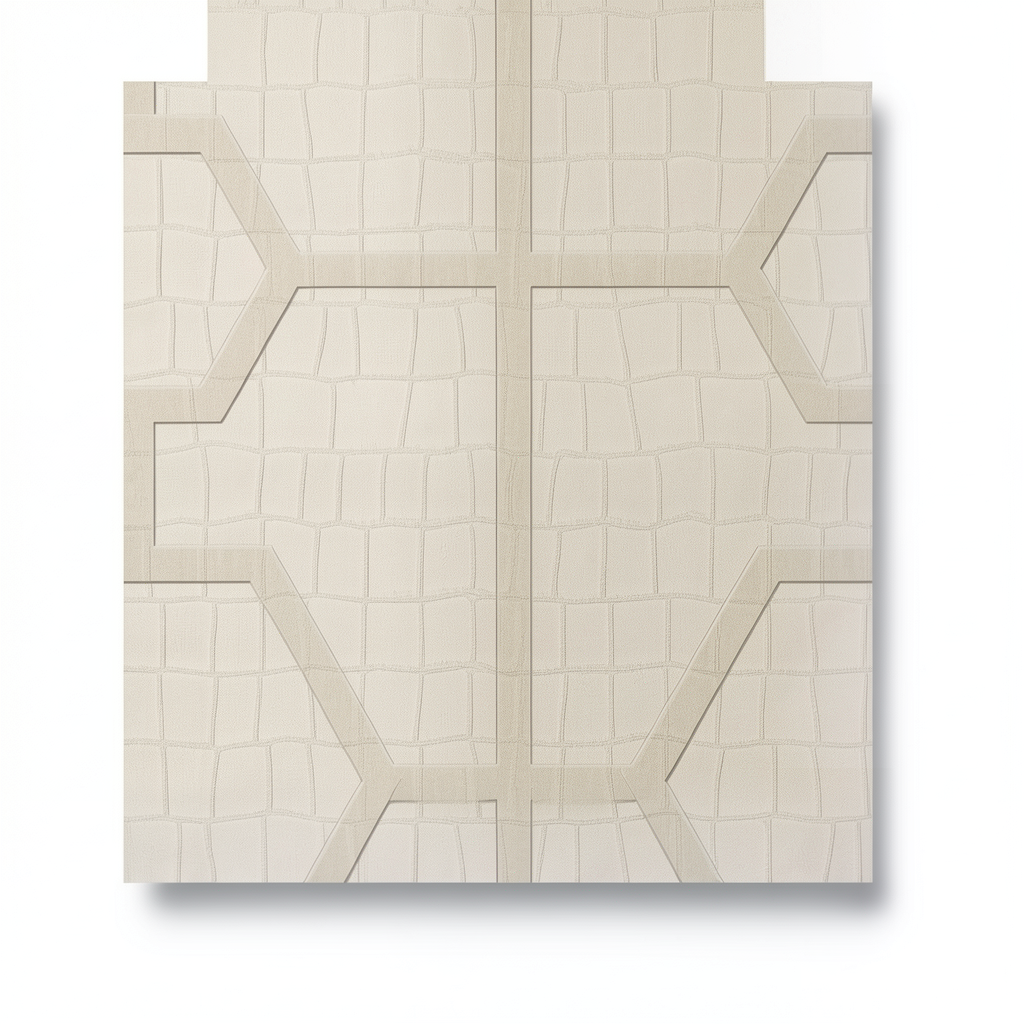 Geometric Wall Covering Length 10 m Beige Color, Model Z80030