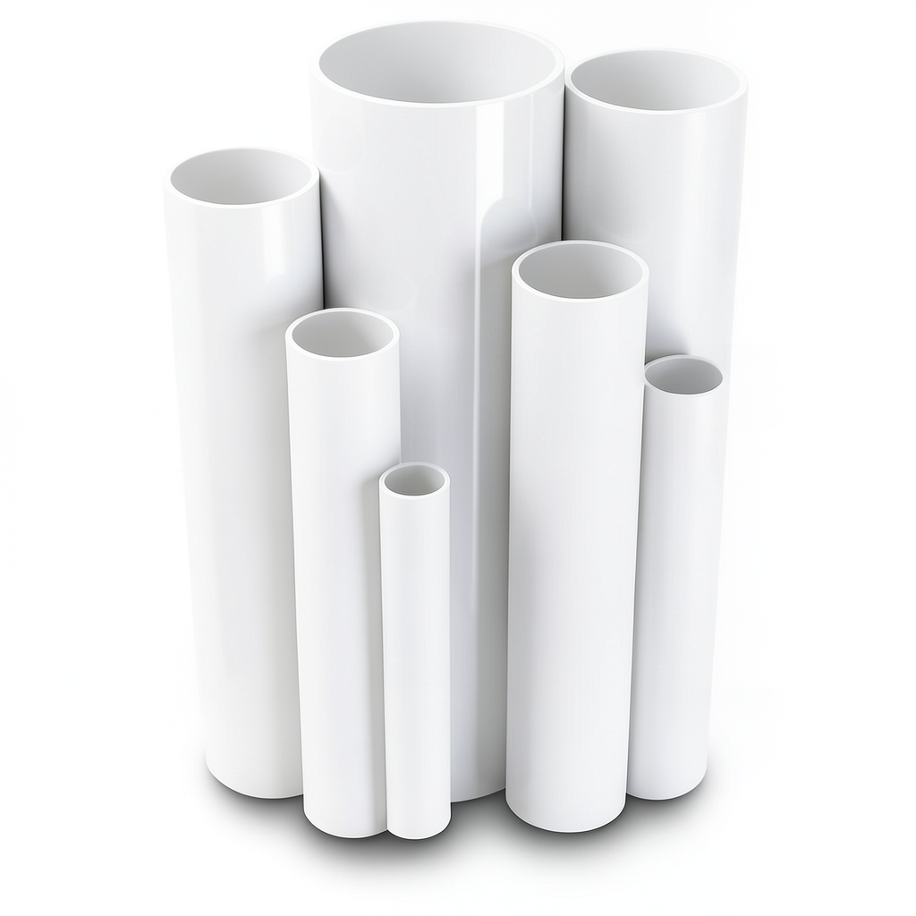 مواسير UPVC ضغط 4 بار قطر خارجي 125 مم سمك 2.5 مم لون أبيض