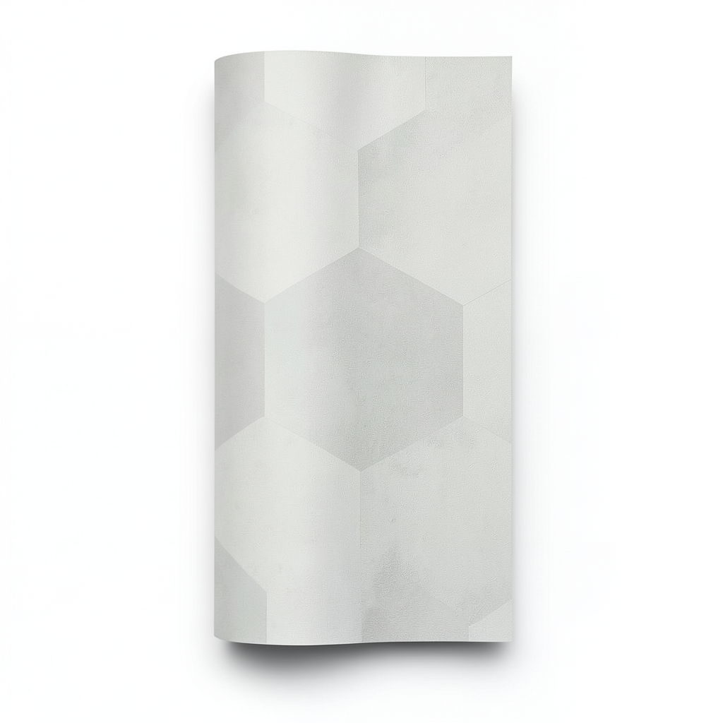 Italian Wall Decoration Geometric Design, Pale Gray, Roll 10 m