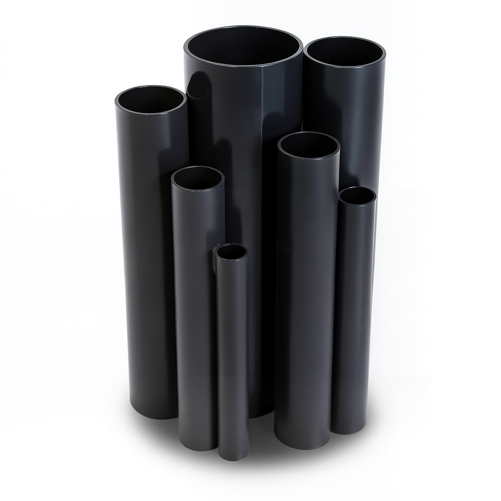 UPVC Pipes Nominal Pressure 4 Bar Outside Diameter 125 mm Thickness 2.5 mm Black