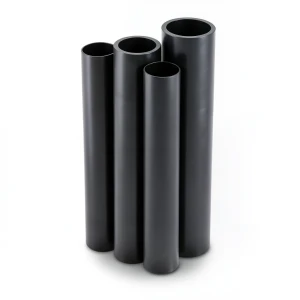 أنابيب HDPE PE 80 ضغط 10 بار قطر 630 مم سمك 46.3 مم لون أسود