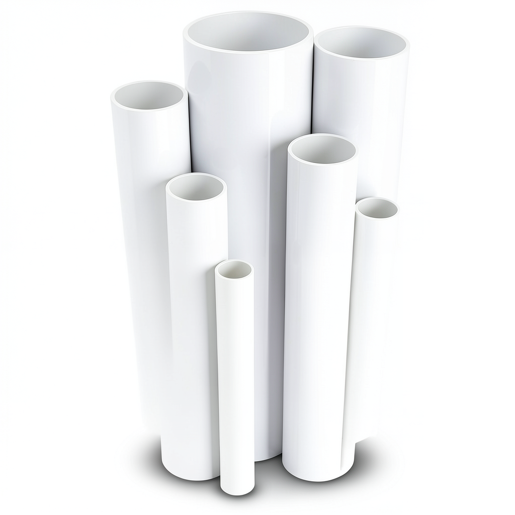 مواسير UPVC ضغط 6 بار قطر خارجي 125 مم سمك 3.7 مم لون أبيض