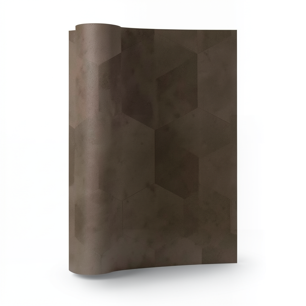 Italian Wallpaper Geometric Design Roll Length 10 m Brown Color