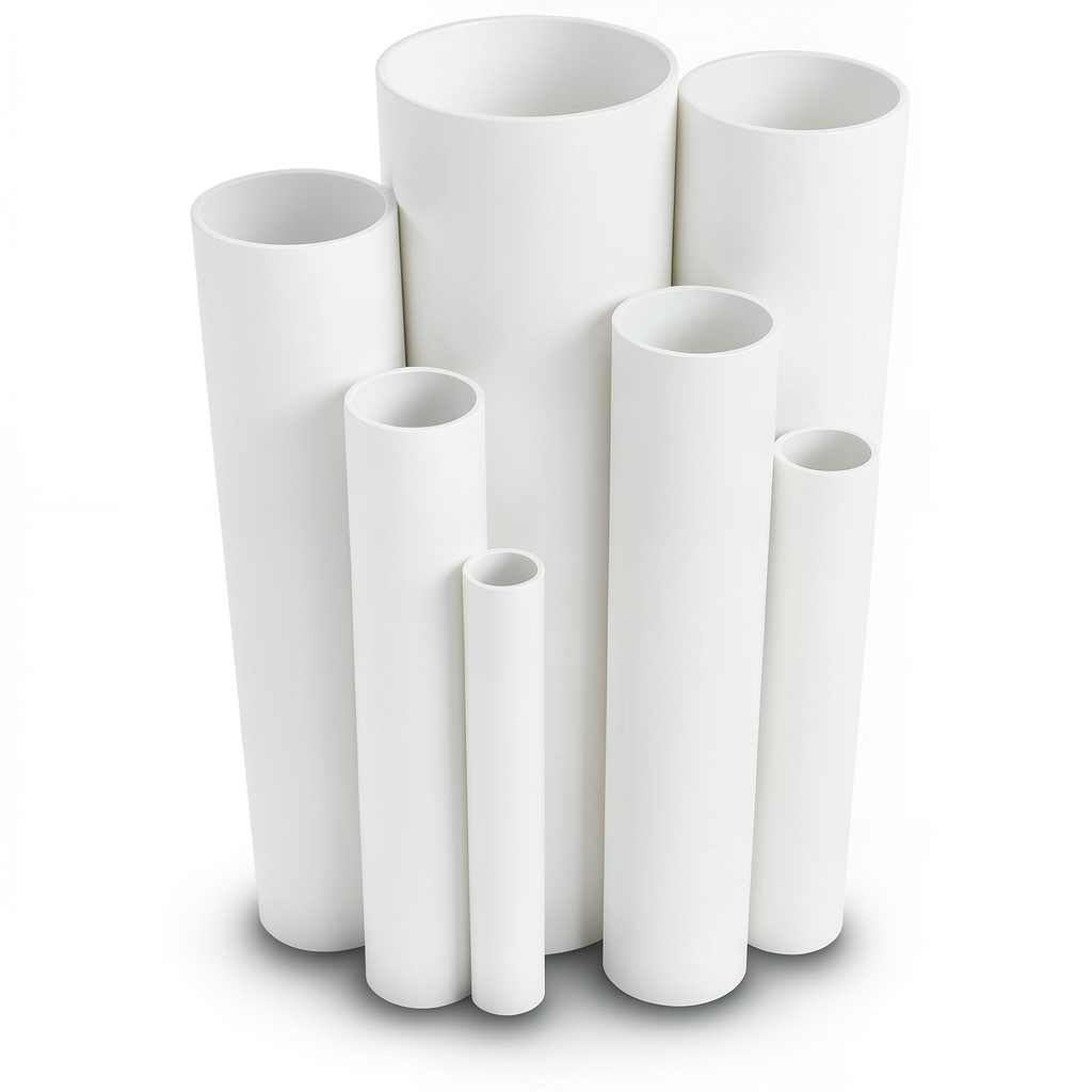 UPVC Pipes Nominal Pressure 10 Bar Outside Diameter 125 mm Thickness 6 mm White