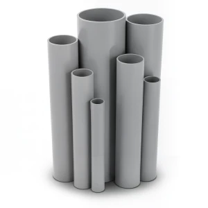 مواسير UPVC ضغط 10 بار قطر خارجي 125 مم سمك 6 مم لون رمادي