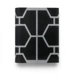 Italian Wall Covering Geometric Design Roll Length 10 m Black with Gray