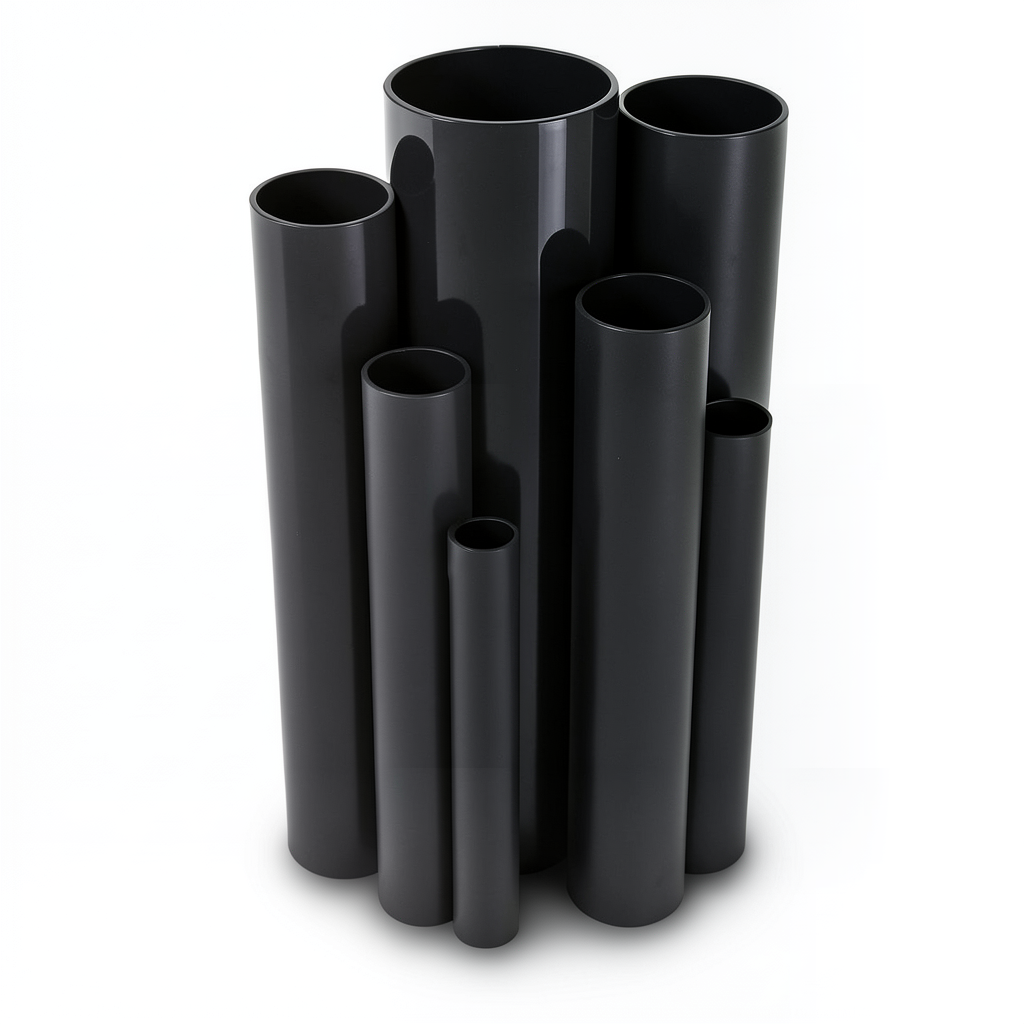 UPVC Pipes Nominal Pressure 10 Bar Outside Diameter 125 mm Thickness 6 mm Black