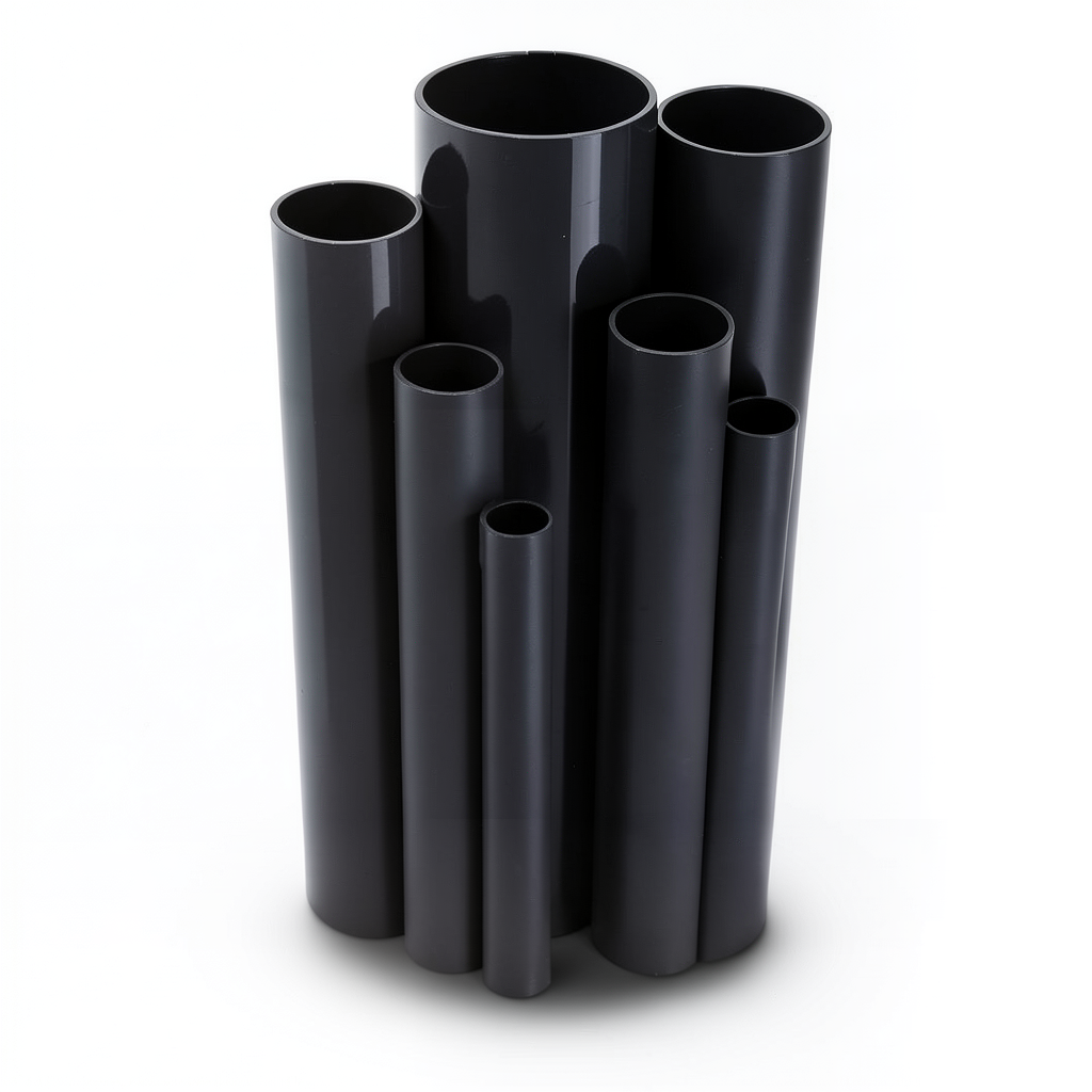 مواسير UPVC ضغط 16 بار قطر خارجي 125 مم سمك 9.3 مم لون اسود