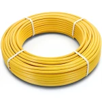 أنابيب HDPE PE 100 ضغط 6 بار قطر خارجي 90 مم سمك 5.2 مم لون أصفر
