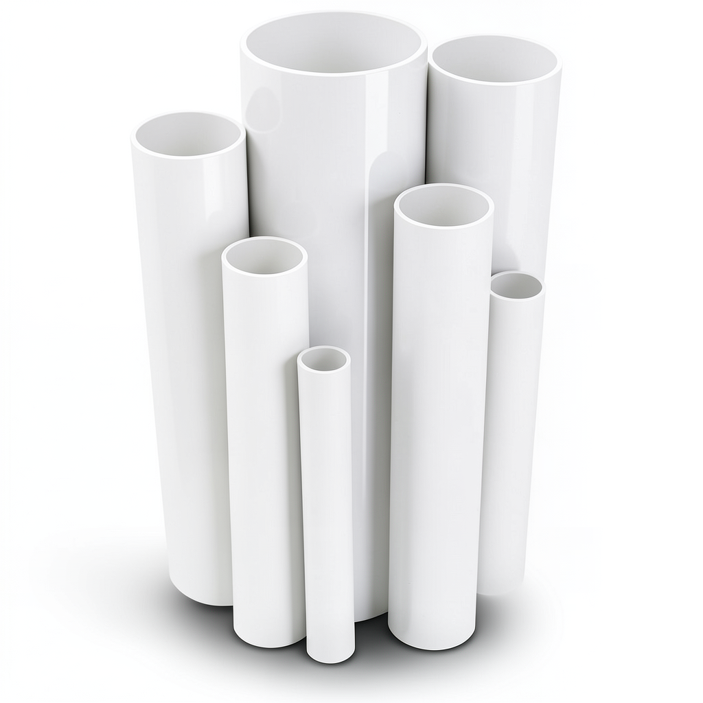 مواسير UPVC ضغط اسمي 16 بار قطر خارجي 110 مم سمك 8.2 مم لون أبيض