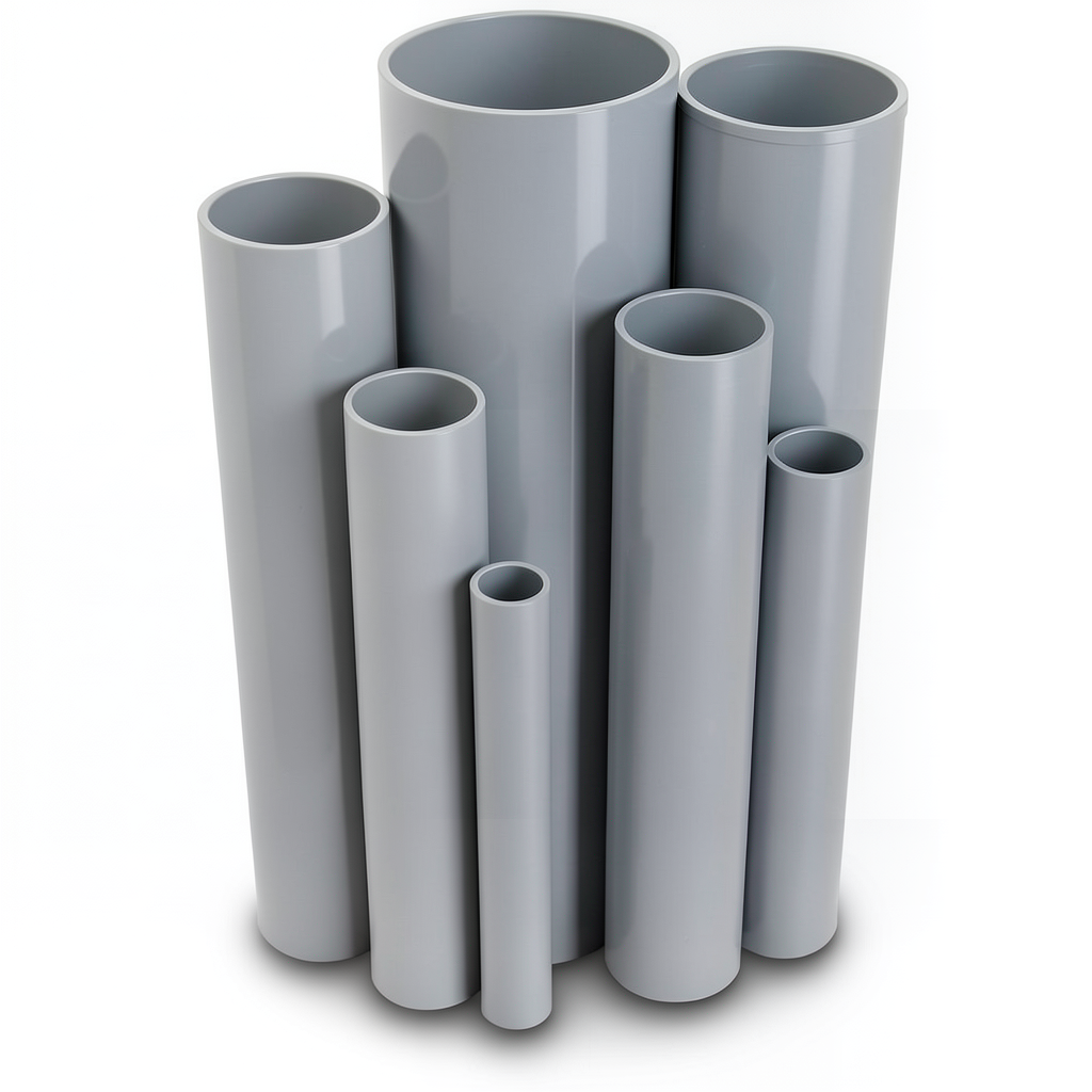 UPVC Pipes Nominal Pressure 16 Bar Outside Diameter 110 mm Thickness 8.2 mm Gray